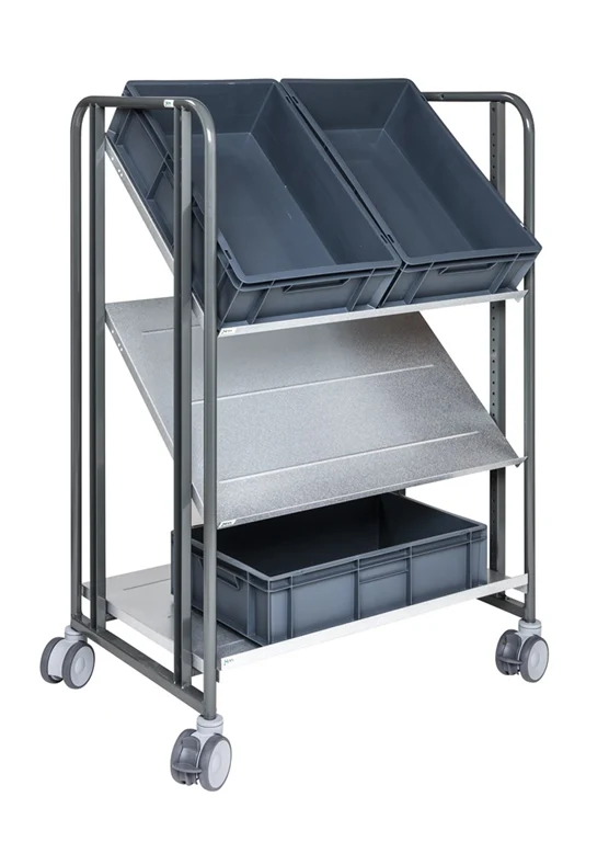 Magazinwagen / Kommissionierwagen von Kongamek KM 168-3LM-ERGO Traglast 250 kg
