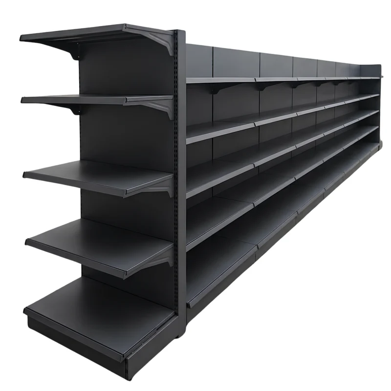 InhandKraft® Gondelregal-Set mit 8 Modulen für Kiosk & Laden - Anthrazit