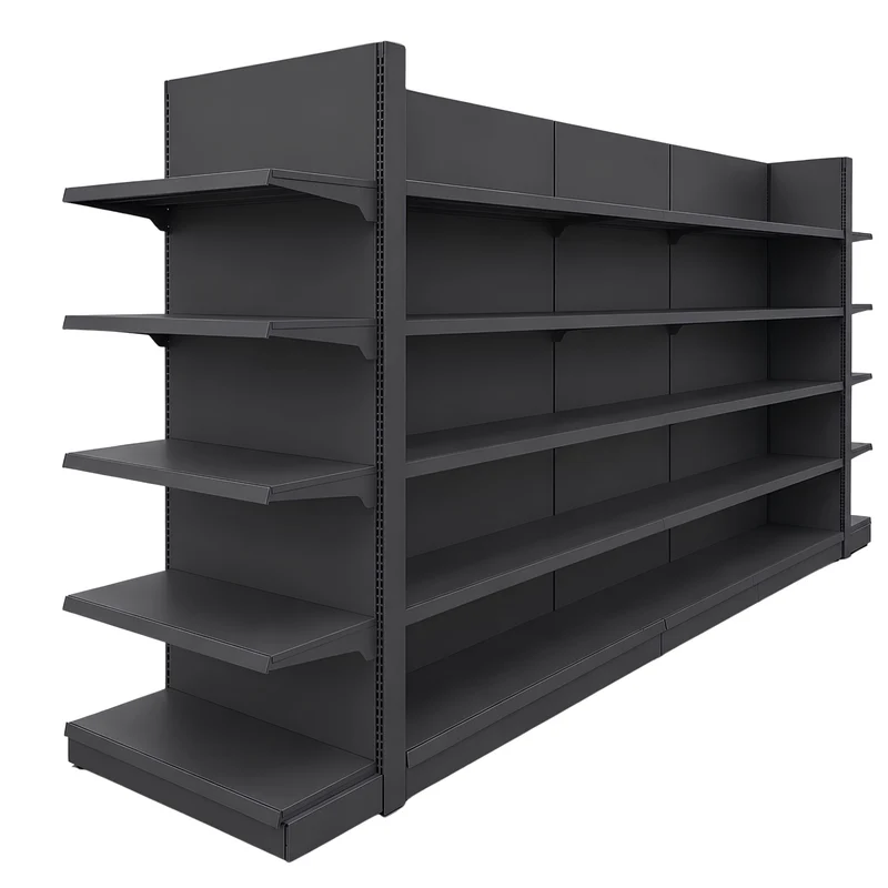 InhandKraft® Gondelregal-Set mit 5 Modulen für Kiosk & Laden - Anthrazit