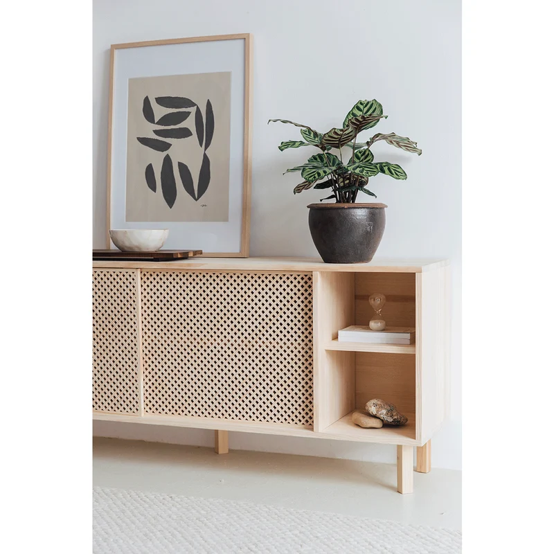 Moraig sideboard in pine with 2 lattice doors 150 cm