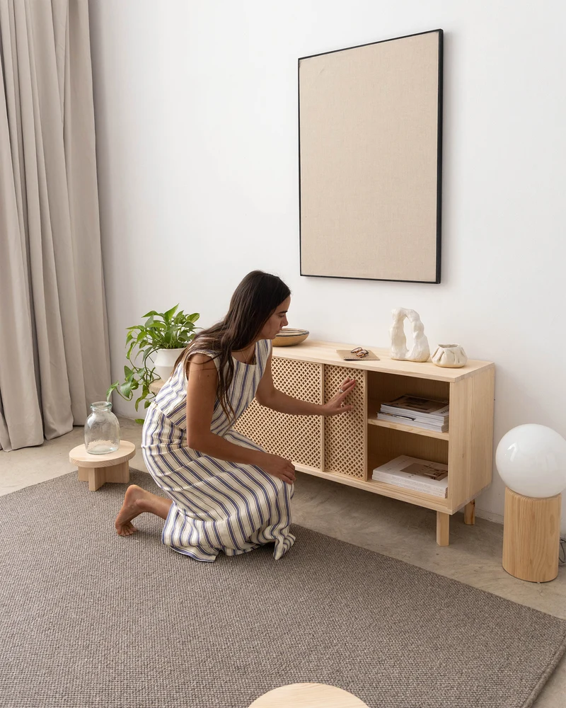 Granadella pine sideboard with 1 or 2 doors 120 cm