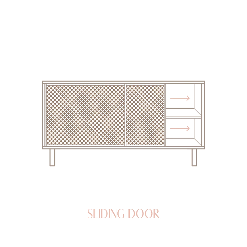Granadella pine sideboard with 1 or 2 doors 120 cm
