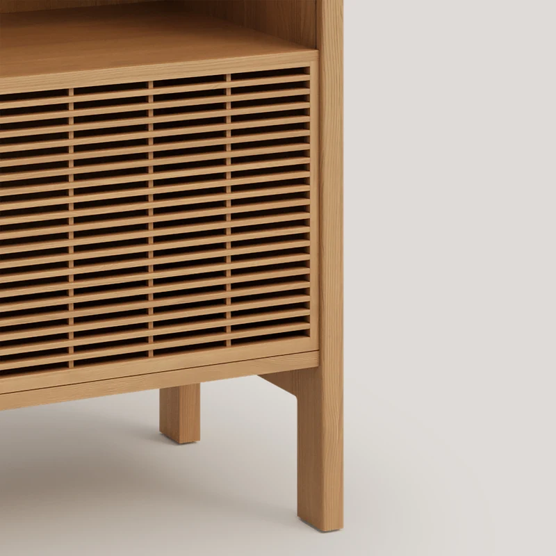 Baster solid wood sideboard for vinyl records 1 door 59 cm