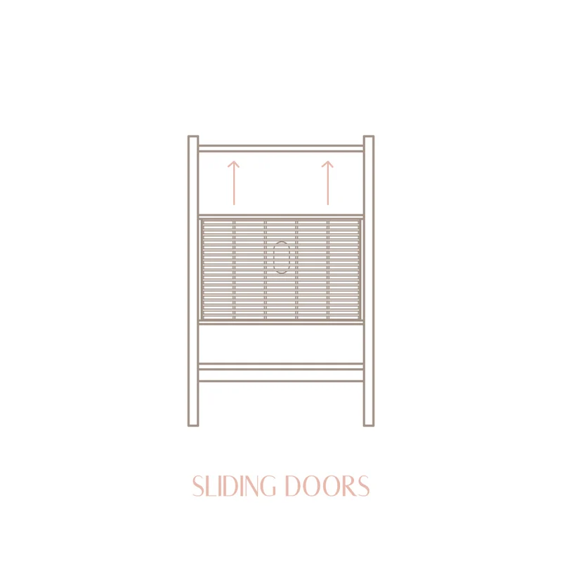 Baster solid wood sideboard for vinyl records 1 door 59 cm