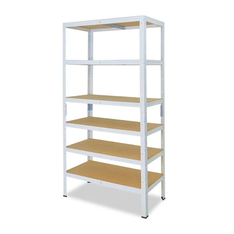 shelfplaza HOME Schwerlastregal 155x100x30 cm weiß mit 6 Böden