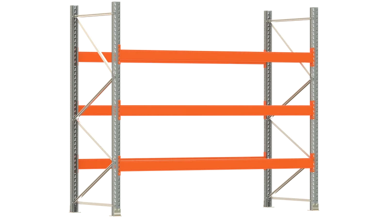 Paletten-Grundregal 250x270x110 cm Fachlast 3.000 kg Feldlast 6.000 kg