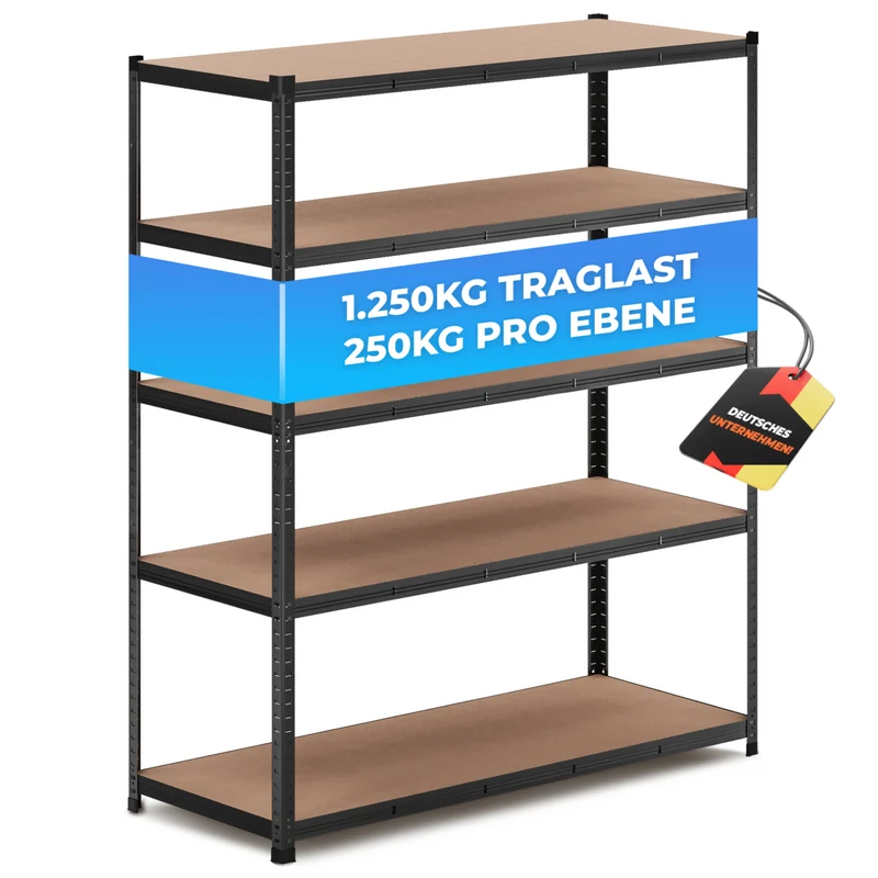 ALLSHELF Schwerlastregal 180x150x60cm