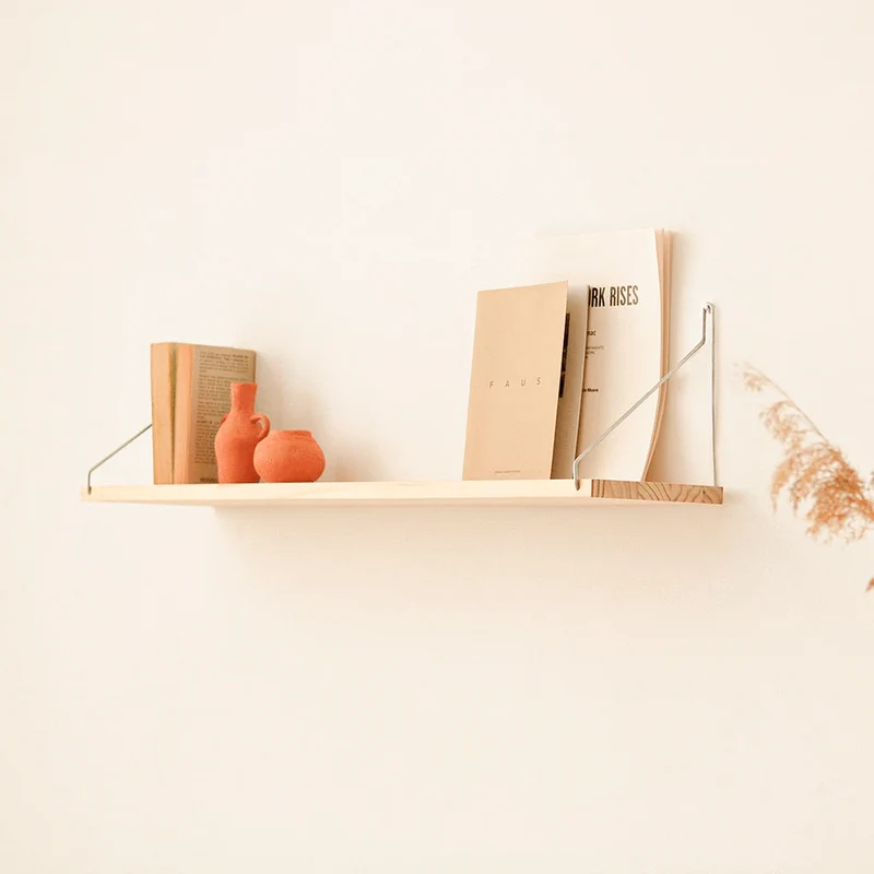 Wall shelf in natural wood 60 cm and 90 cm - Macarelleta