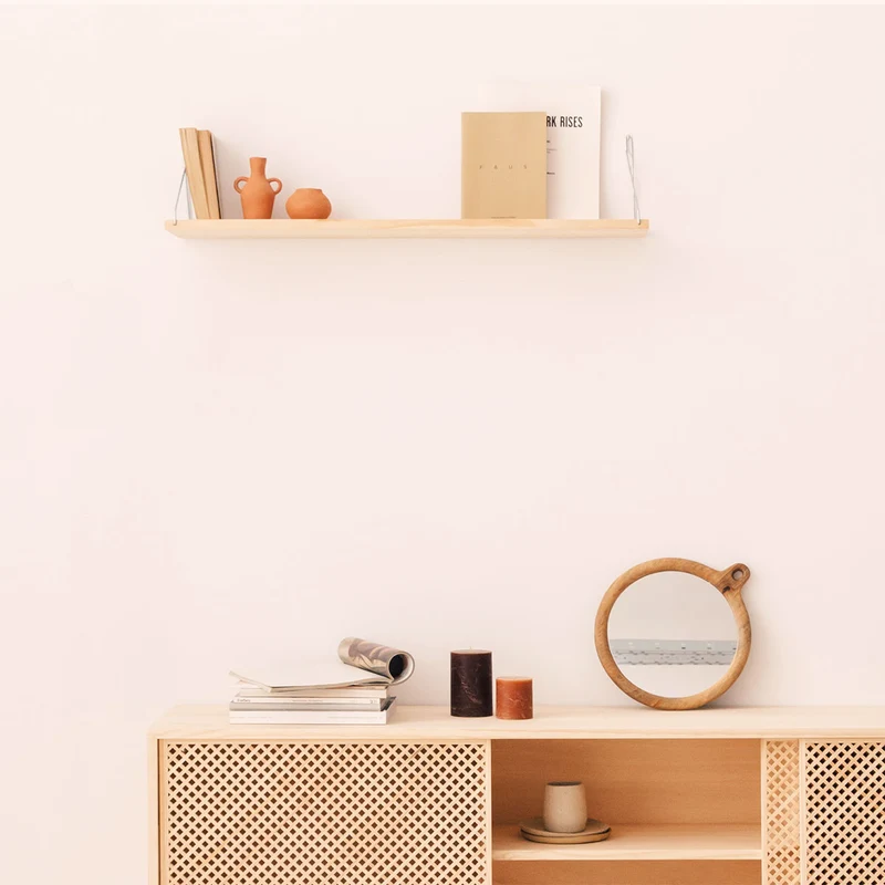 Wall shelf in natural wood 60 cm and 90 cm - Macarelleta
