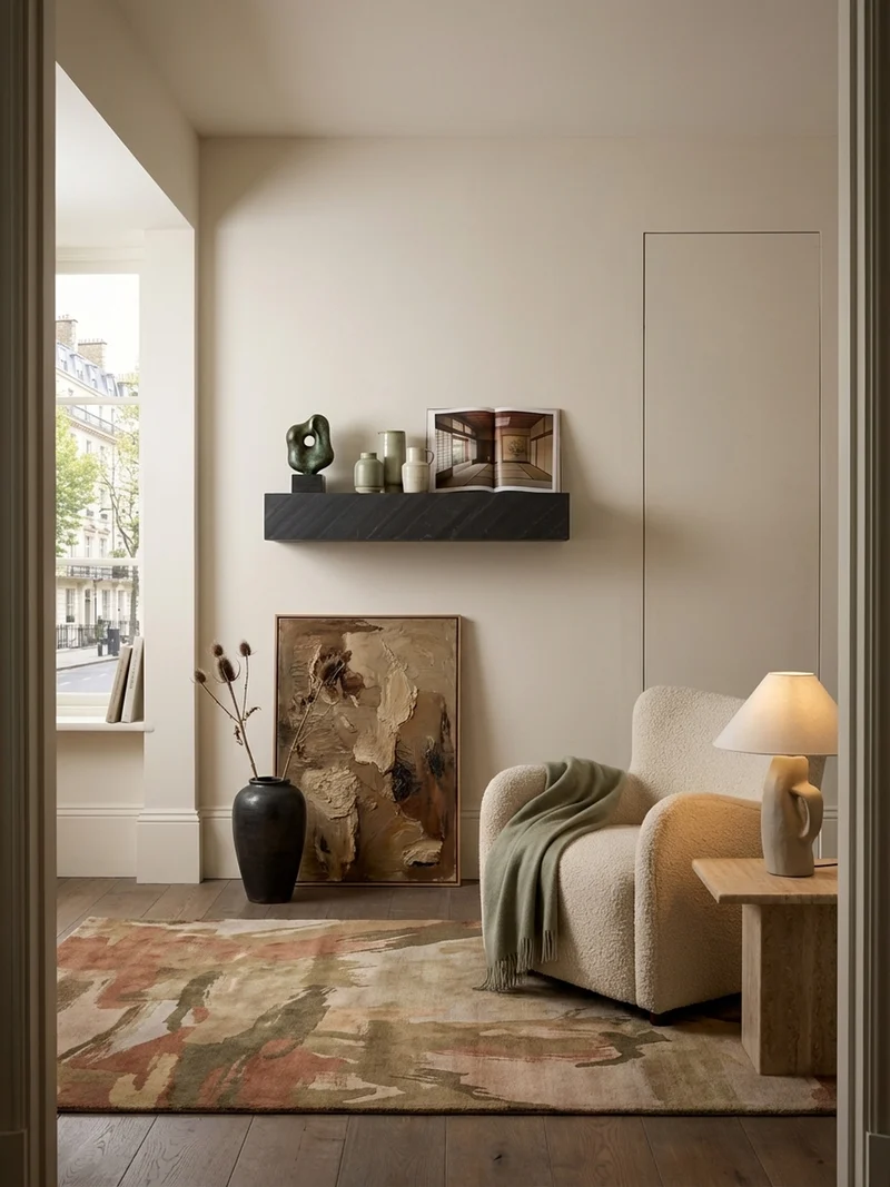 Wandregal Mango Massivholz Steinoptik Rechteckig Modern