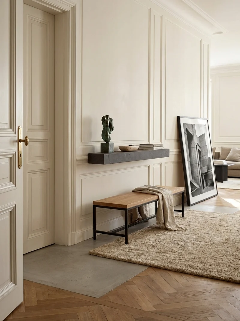 Wandregal Mango Massivholz Steinoptik Rechteckig Modern
