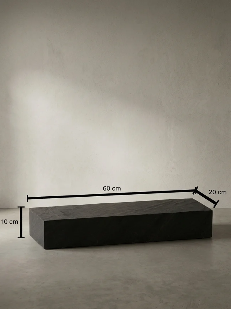 Wandregal Mango Massivholz Steinoptik Rechteckig Modern