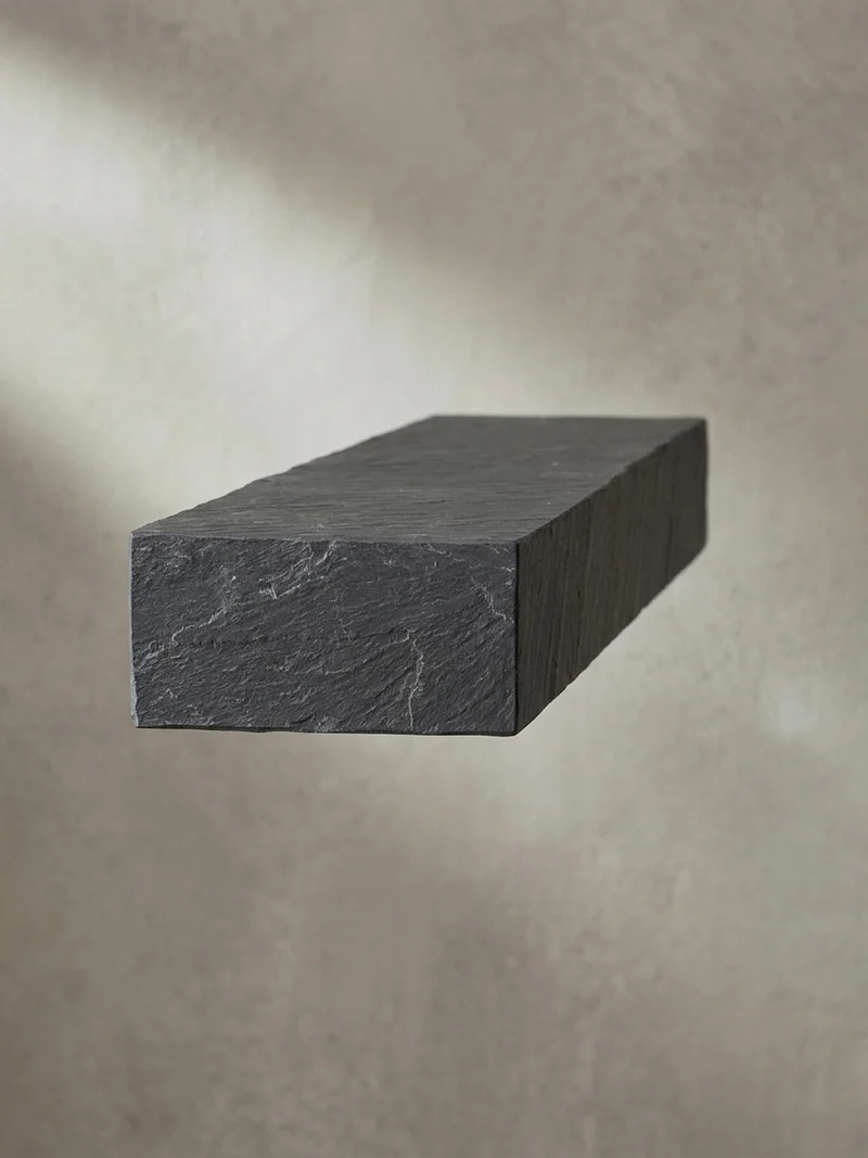 Wandregal Mango Massivholz Steinoptik Rechteckig Modern