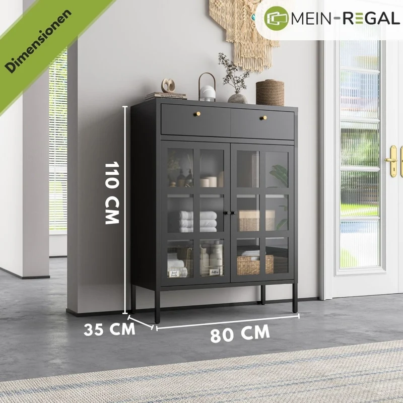 Mein-Regal Kommode Glasgow 2 Türen