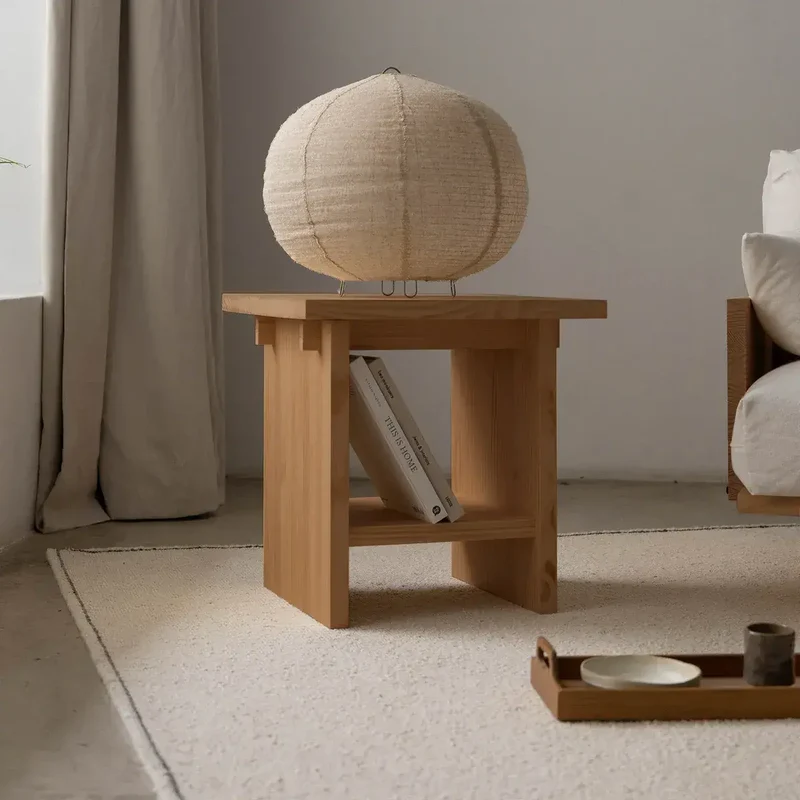 Espart - Side table made of solid pine wood 50 cm