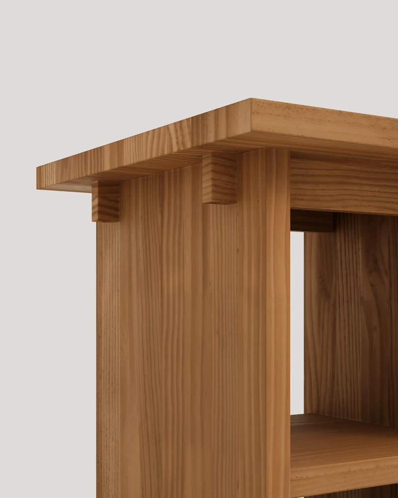 Espart - Side table made of solid pine wood 50 cm