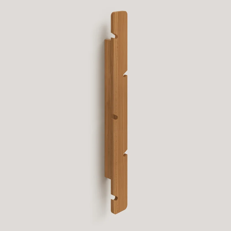 Wall coat rack Saona in solid pine wood 100 cm