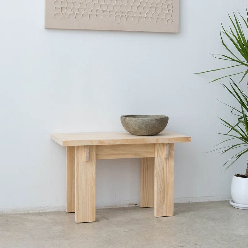 Begur small bench in solid pine wood 75 cm