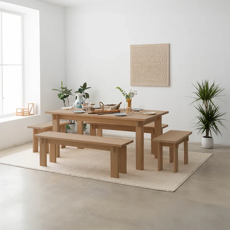 Dining table Palafrugell made of solid pine wood 180 x 90 cm