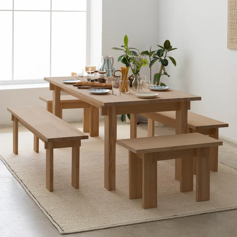 Dining table Palafrugell made of solid pine wood 180 x 90 cm