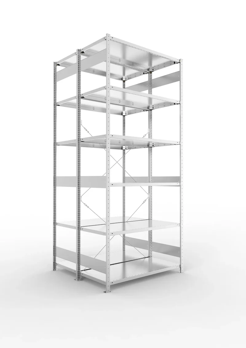 Fachbodenregal Doppelregal Grundregal – 230 kg Fachlast
