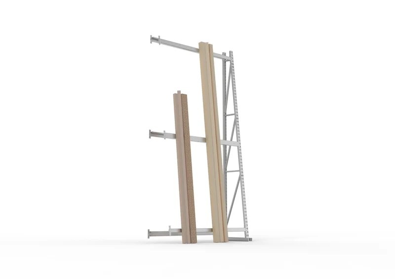 Profillagerregal Vertikalregal Anbauregal einseitig light in verzinkt