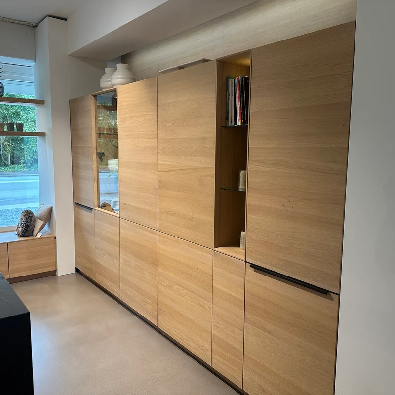 Küche Eiche Weiß Geölt Und Glas Schwarz Matt