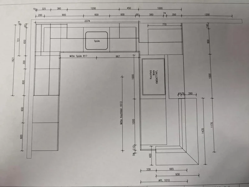 Küche Linee Eiche Weißöl