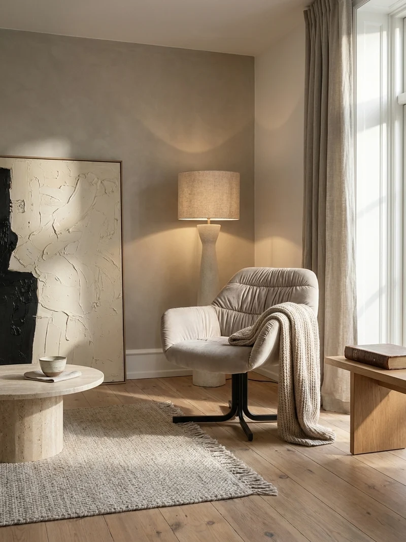 Loungesessel Samt mit Armlehnen und Metallgestell, gepolsterter Schalensitz, 64x68x74 cm