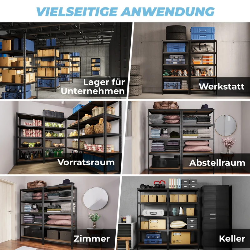 ALLSHELF Schwerlastregal 180x90x60cm