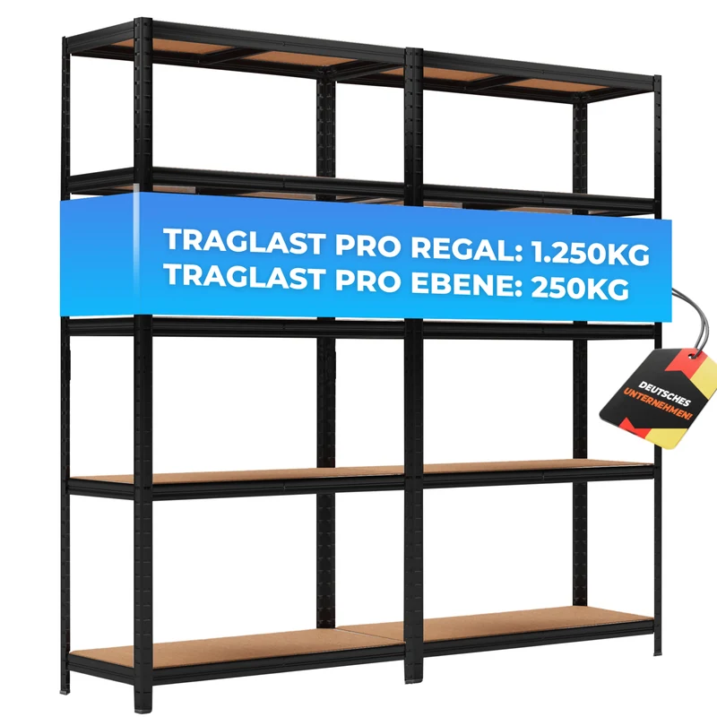 ALLSHELF Schwerlastregal-Set 180x90x40cm