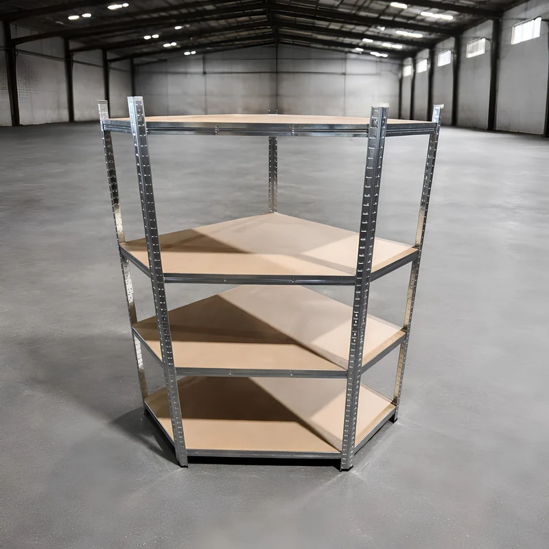 InhandKraft® Eckregal mit MDF–Einlagen - Höhe 160 cm - 400 kg Gesamtlast