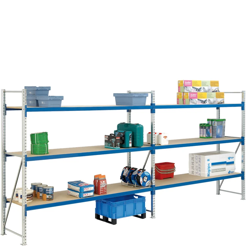 Weitspannregal Lagerregal Anbauregal mit Holzeinlage von BITO Fachlast 550 kg