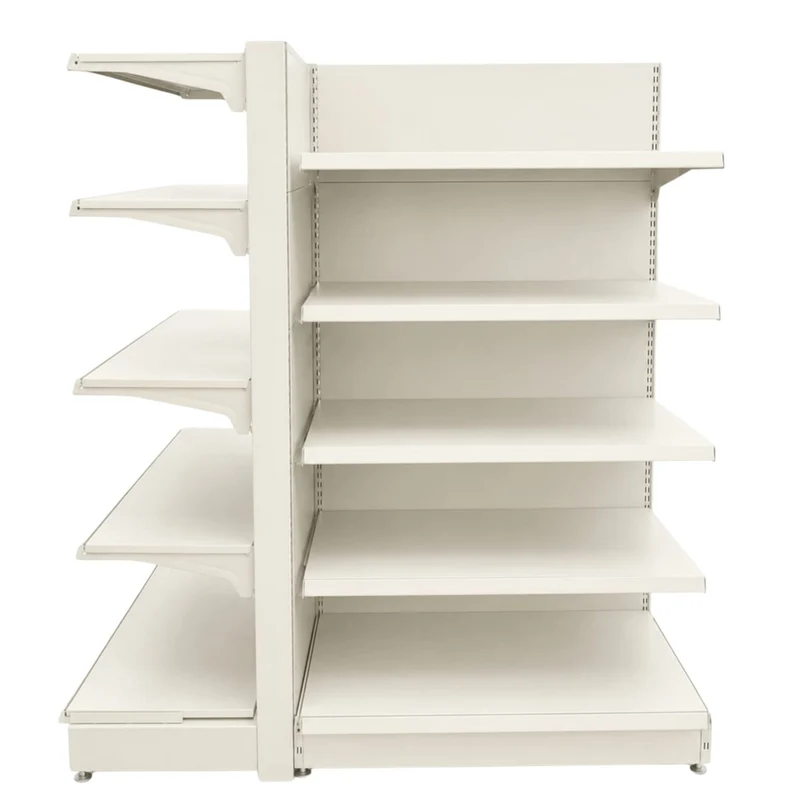InhandKraft® Kopf- & Gondelregal-Set für Kiosk & Laden - Cremeweiß