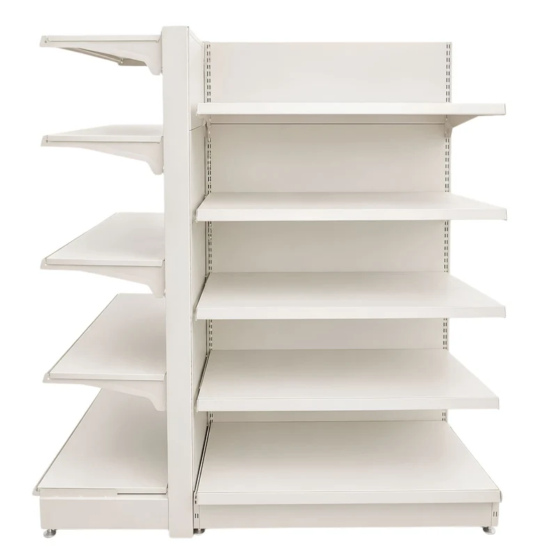 InhandKraft® Kopf- & Gondelregal-Set für Kiosk & Laden - Cremeweiß