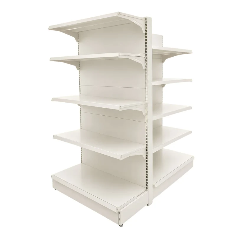 InhandKraft® Kopf- & Gondelregal-Set für Kiosk & Laden - Cremeweiß