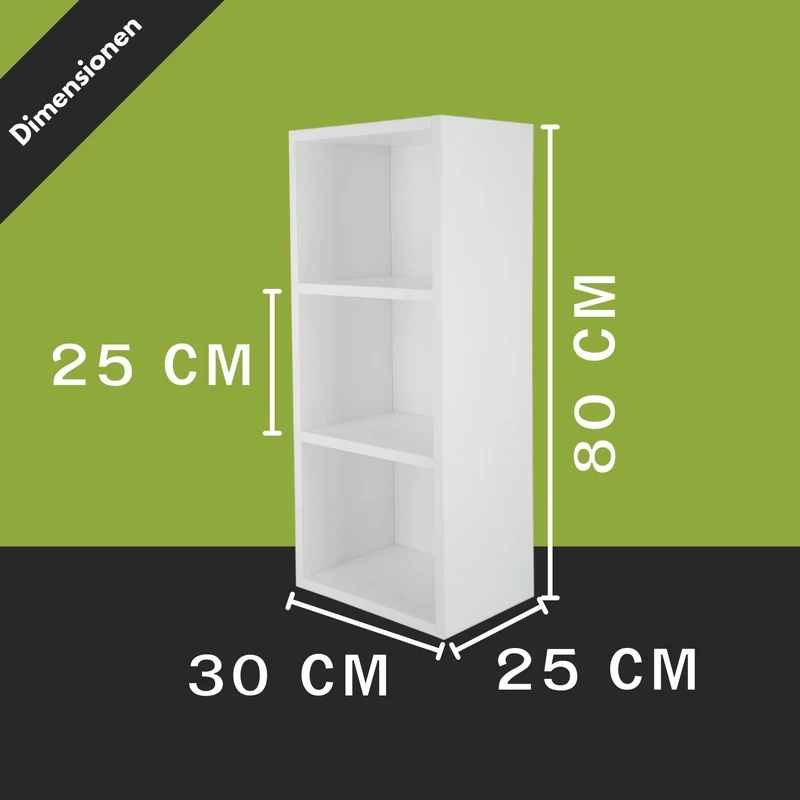 Coemo Standregal Alpha 80 aus Holz 3 Fächer
