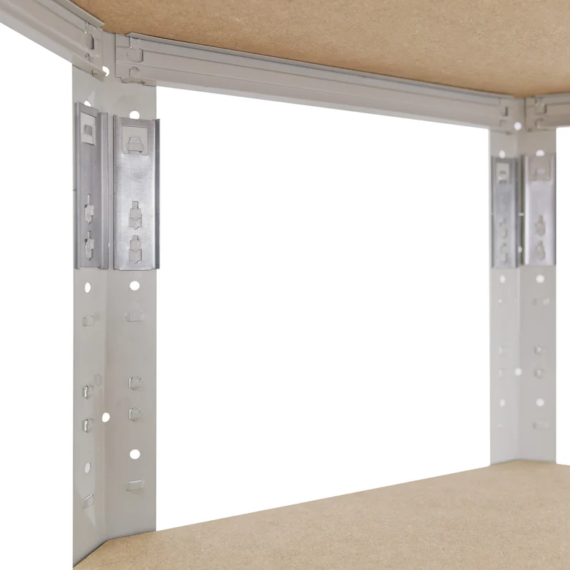 shelfplaza OFFICE Eckregal 180x60x30 cm lichtgrau mit 6 Böden