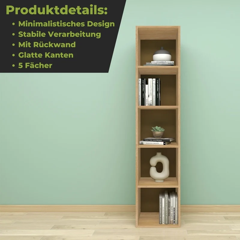 Coemo Standregal Alpha 185 Bücherregal 5 Etagen