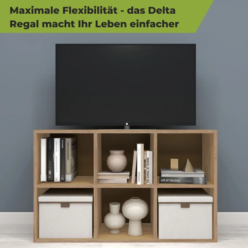 Coemo Aktenregal Delta-6 MDF Standregal 6 Fächer