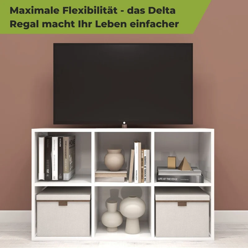 Coemo Aktenregal Delta-6 MDF Standregal 6 Fächer