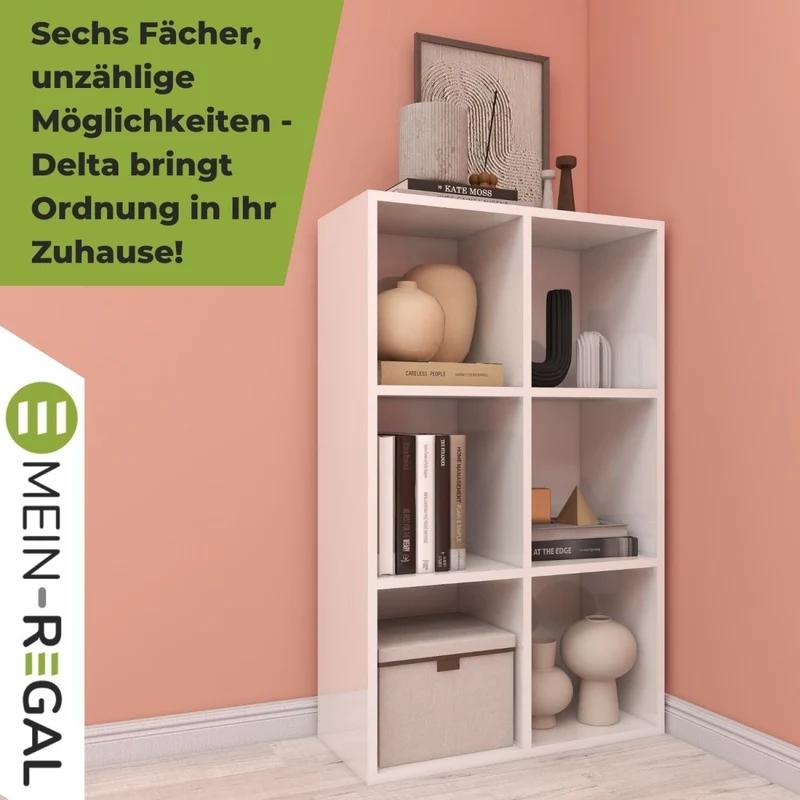 Coemo Aktenregal Delta-6 MDF Standregal 6 Fächer