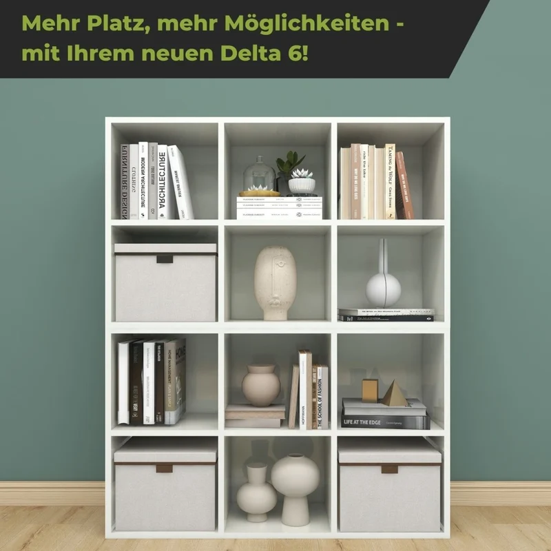 Coemo Aktenregal Delta-6 MDF Standregal 6 Fächer
