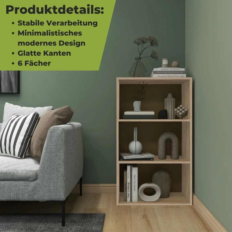 Coemo Kompaktes Aktenregal Delta-3 Standregal 3 Fächer