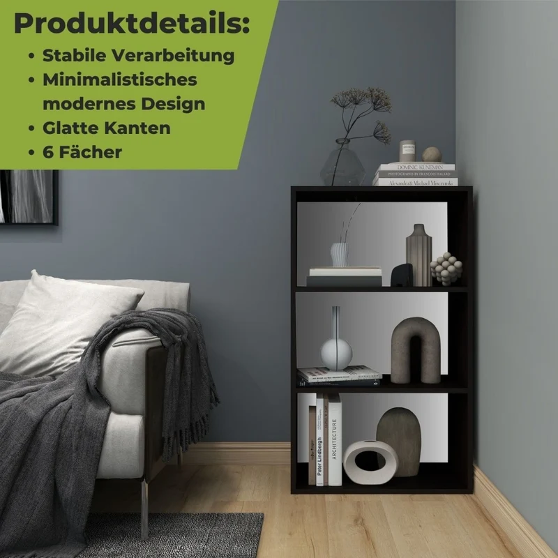 Coemo Kompaktes Aktenregal Delta-3 Standregal 3 Fächer
