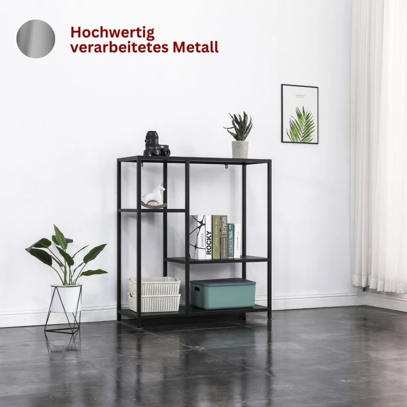 Coemo Regal Chicago Raumteiler aus Metall mit 4 Ablageflächen