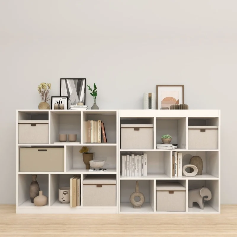 Coemo Raumteiler Split aus Holz 3 Etagenregal 8 Fächer