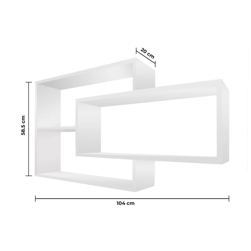 Wandregal Karo Schweberegal aus Holz