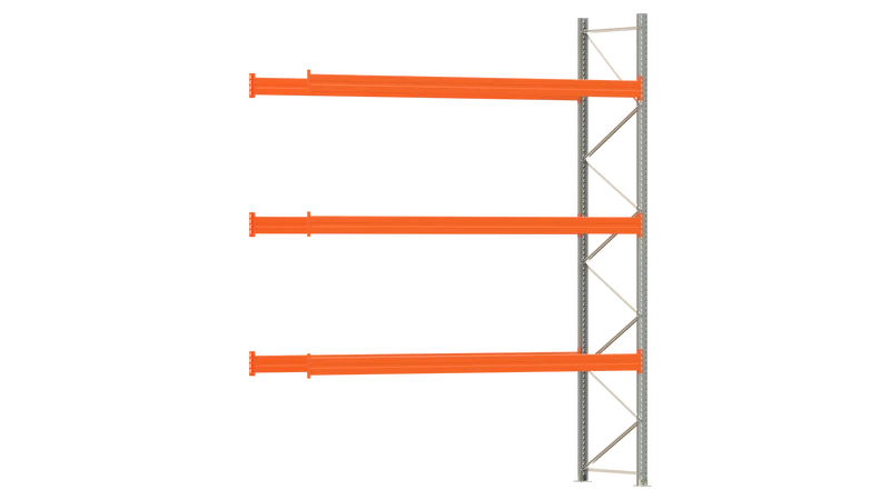 Palettenregal ARTUS Anbauregal Breite 3.600 mm Fachlast 4.000 kg (3 Ebenen)