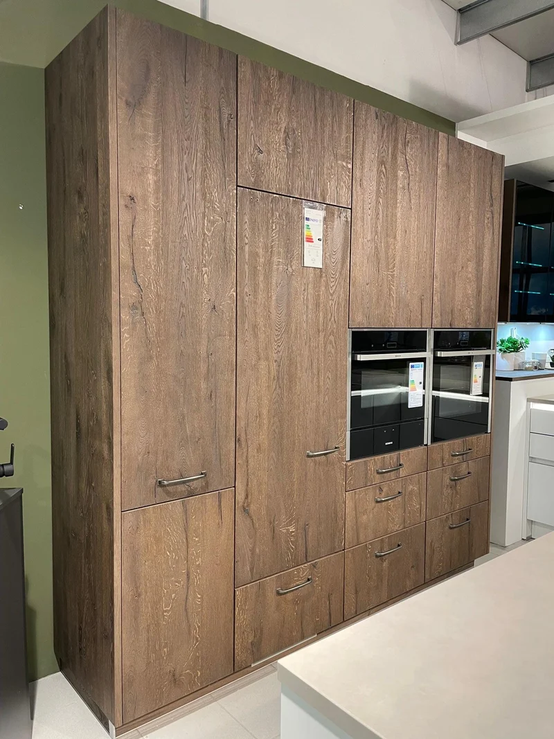Küche Base Ergo Glas Schneeweiß Weiß Echtholz Espresso Braun Arbeitsplatte Keramik Beige Mit Beleuchtung